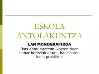 eskola antolakuntza