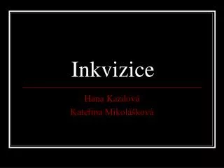 inkvizice