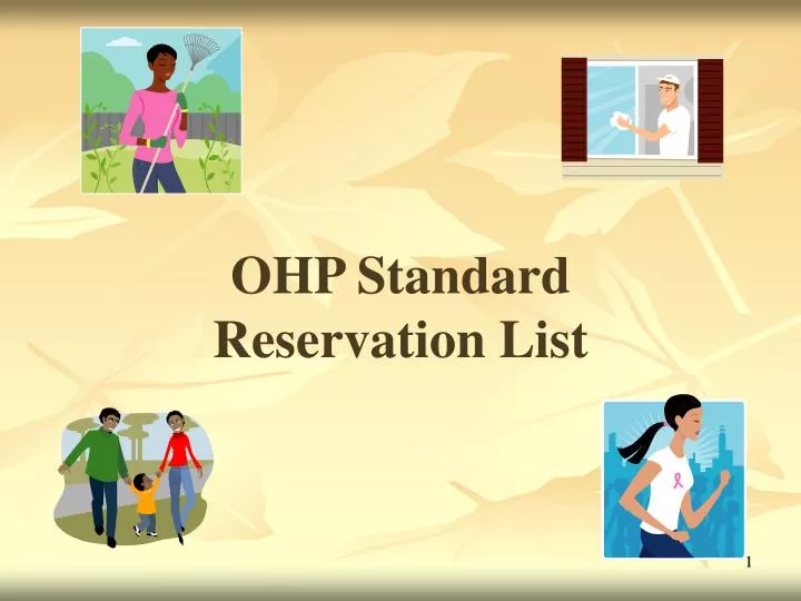 ohp standard reservation list