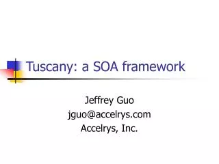 Tuscany: a SOA framework