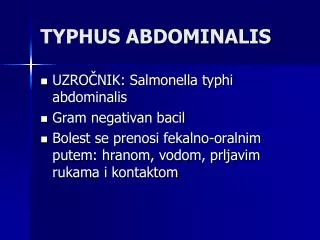 t yphus abdominalis