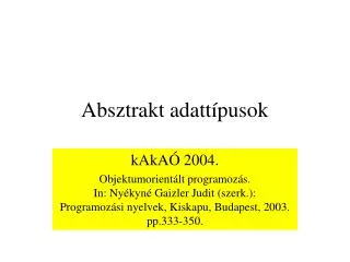 absztrakt adatt pusok