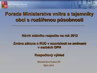 ministerstvo financ r jen 2011