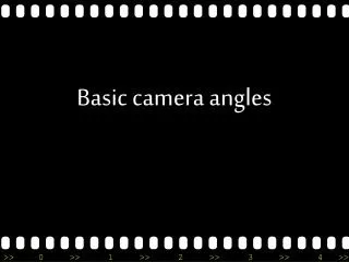 Basic camera angles