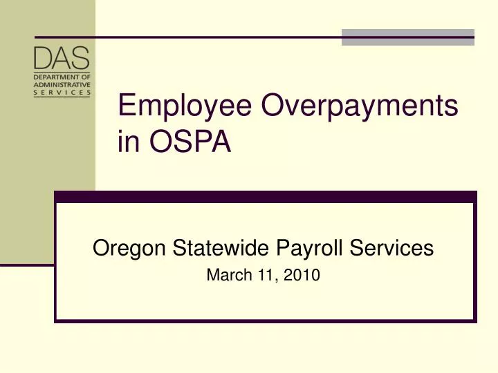 employee overpayments in ospa
