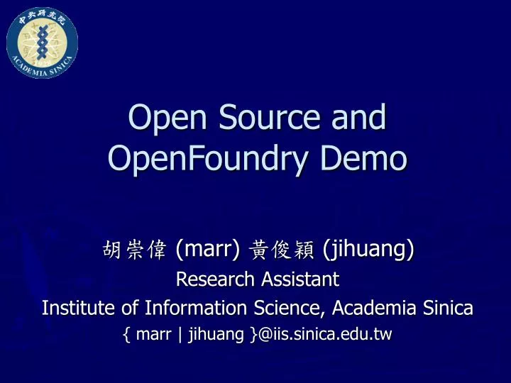 open source and openfoundry demo