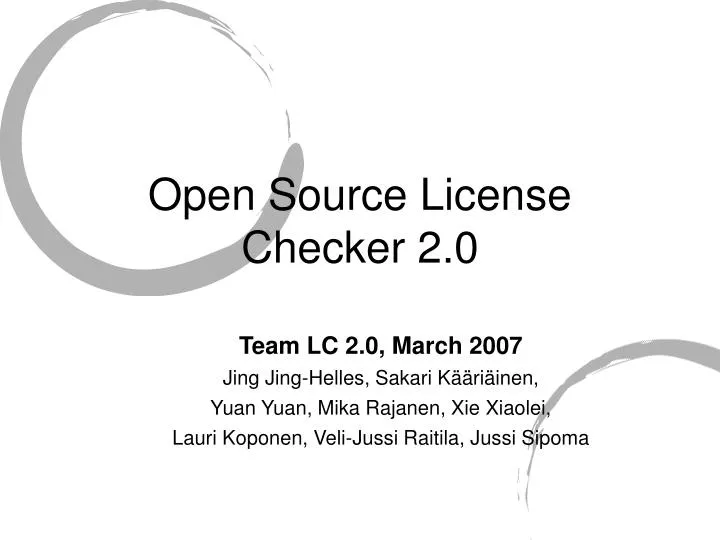 open source license checker 2 0