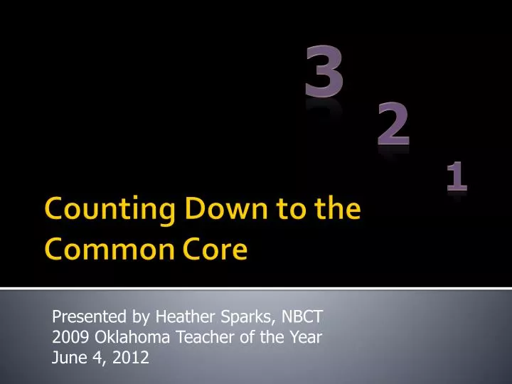 counting down to the common core