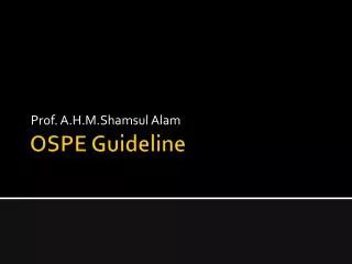 OSPE Guideline