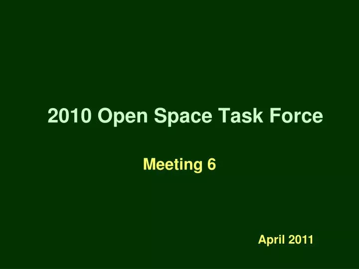 2010 open space task force