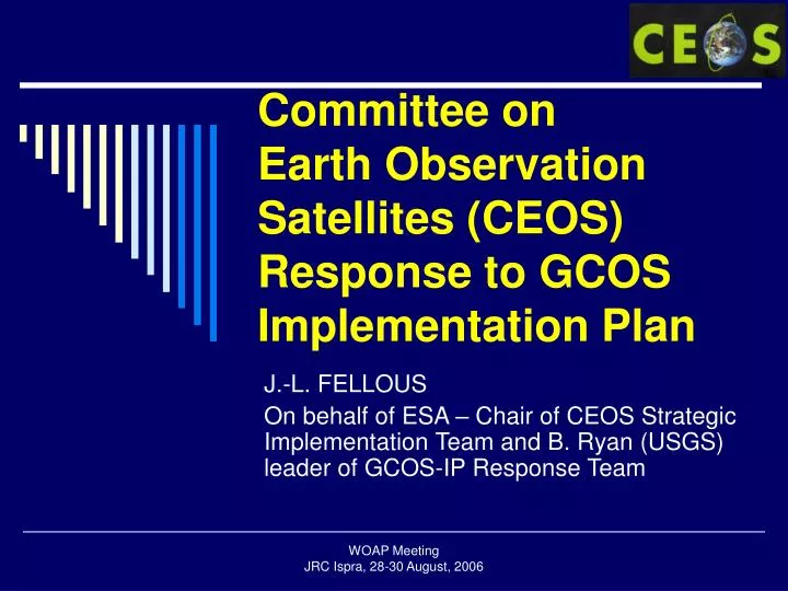 committee on earth observation satellites ceos response to gcos implementation plan