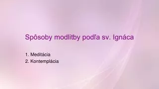 sp soby modlitby pod a sv ign ca