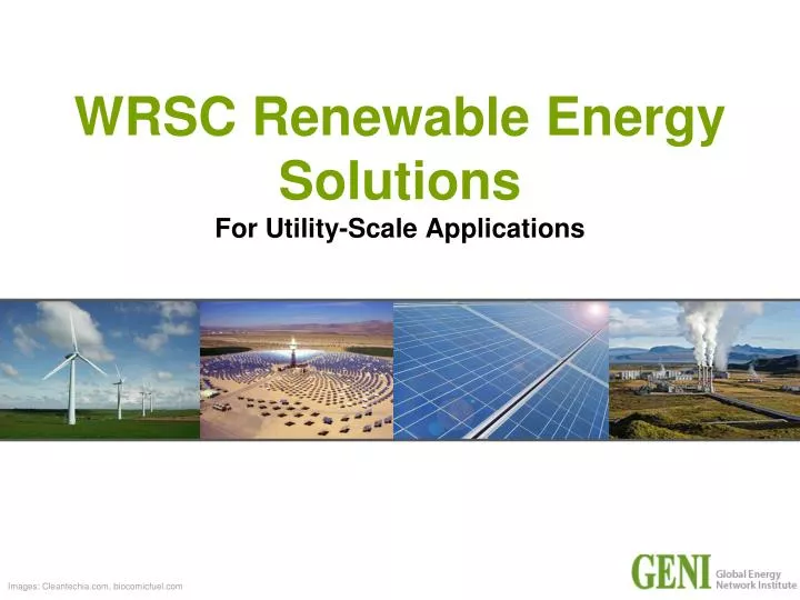 wrsc renewable energy solutions for utility scale applications