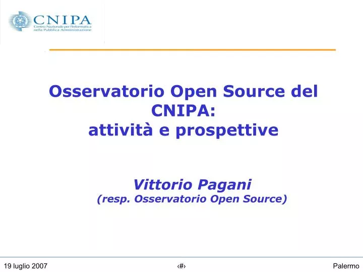 vittorio pagani resp osservatorio open source