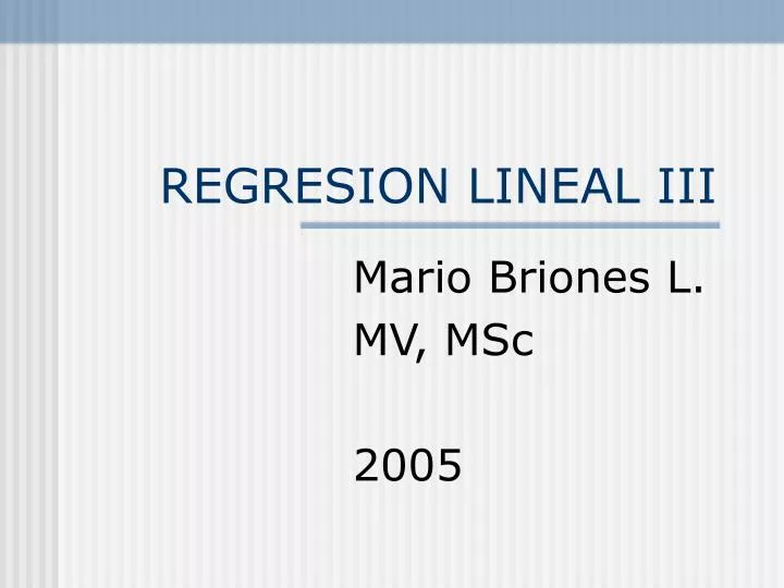 regresion lineal iii