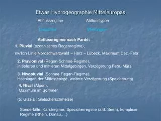 etwas hydrogeographie mitteleuropas