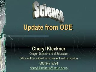 Update from ODE
