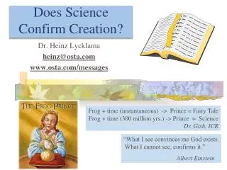 Does Science Confirm Creation?