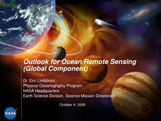 Outlook for Ocean Remote Sensing (Global Component)