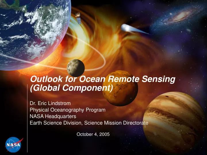 outlook for ocean remote sensing global component