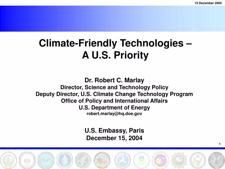 climate friendly technologies a u s priority