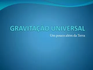 gravita o universal