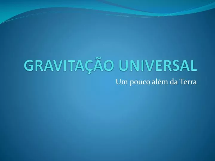 gravita o universal