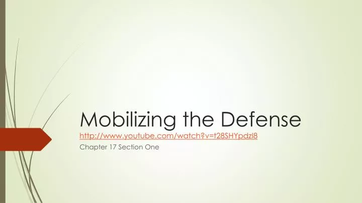 mobilizing the defense http www youtube com watch v t28shypdzi8