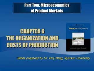 CHAPTER 6 THE ORGANIZATION AND COSTS OF PRODUCTION