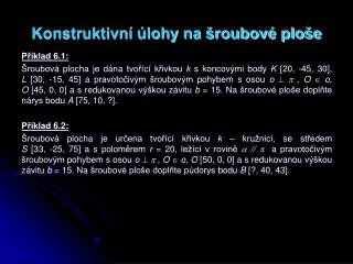 konstruktivn lohy na roubov plo e