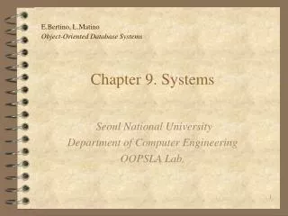 Chapter 9. Systems