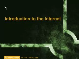 1 Introduction to the Internet