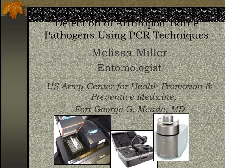 detection of arthropod borne pathogens using pcr techniques