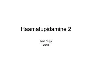 raamatupidamine 2