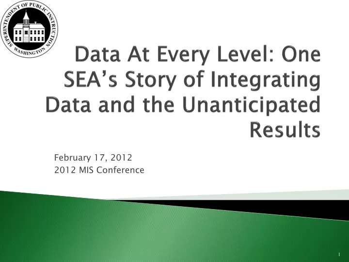data at every level one sea s story of integrating data and the unanticipated results