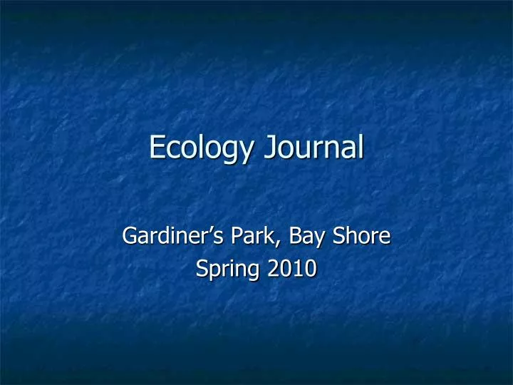 ecology journal
