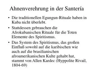 ahnenverehrung in der santer a
