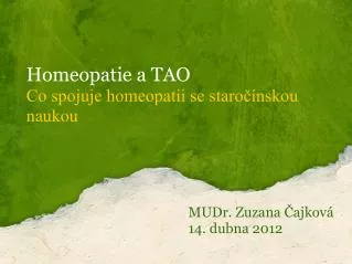 homeopatie a tao co spojuje homeopatii se staro nskou naukou