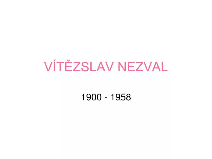 v t zslav nezval