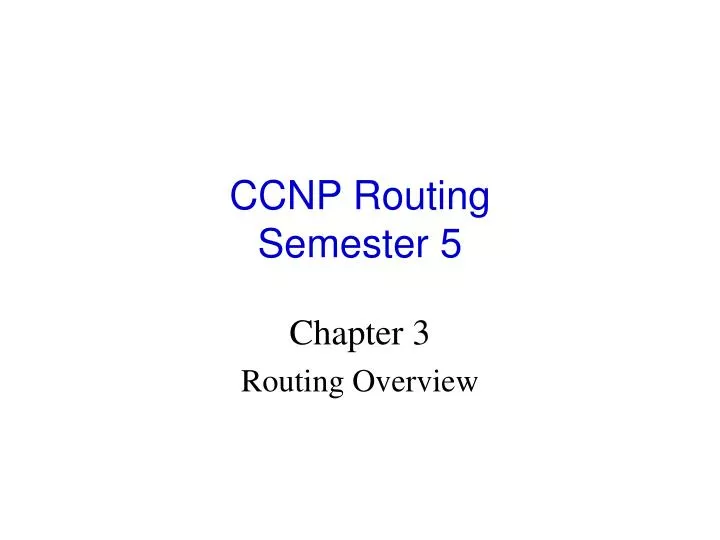 ccnp routing semester 5
