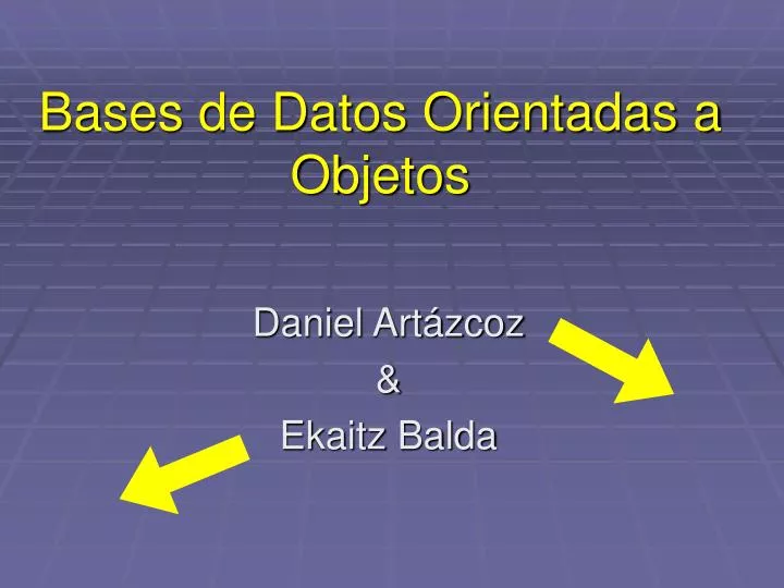 bases de datos orientadas a objetos