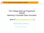 Accelerating Innovation: The Orange Start-Up Programme and Corporate Open Innovation Strategy - slide 1