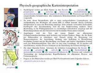 physisch geographische karteninterpretation