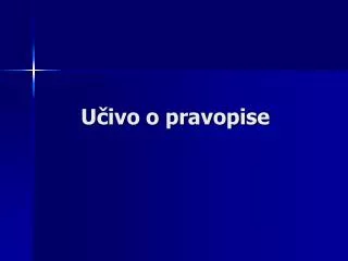 u ivo o pravopise
