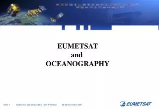EUMETSAT and OCEANOGRAPHY