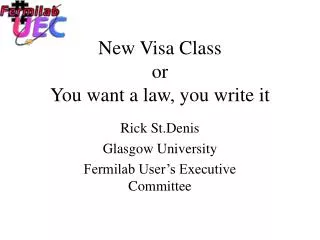 New Visa Class or You want a law, you write it
