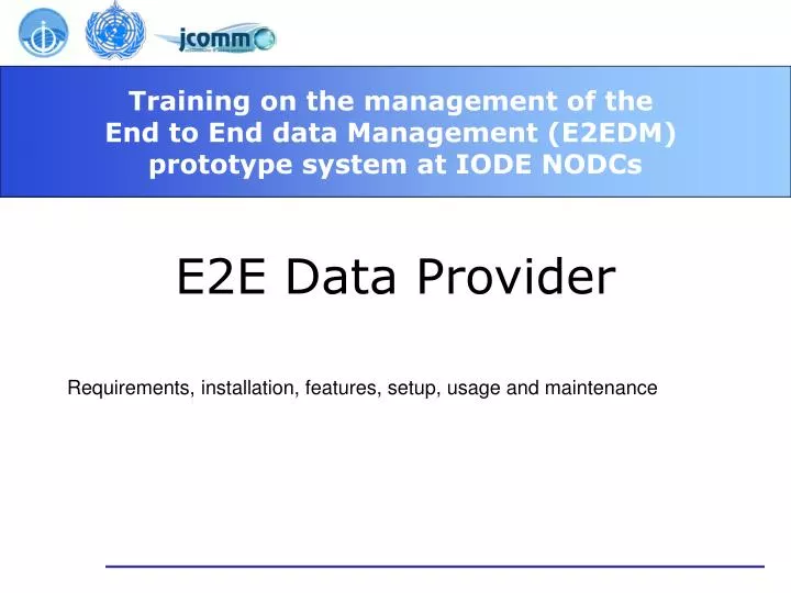 e2e data provider