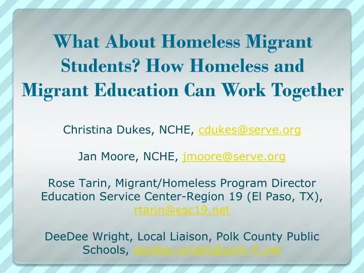 what about homeless migrant students how homeless and migrant education can work together