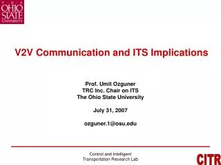 v2 v communication and its implications