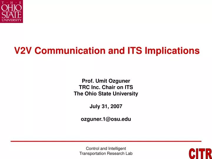 v2 v communication and its implications